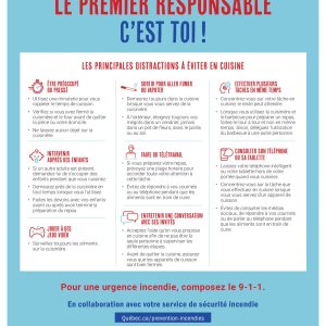 affiche avec trucs de prévention incendie