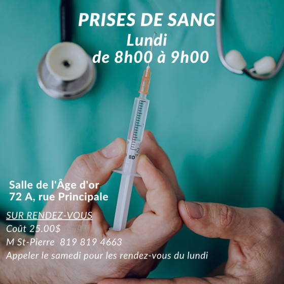 horaire prises de sang