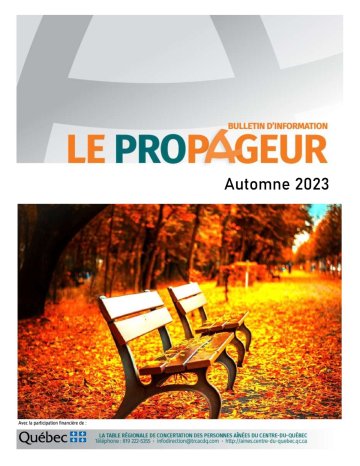 Le propageur, automne 2023