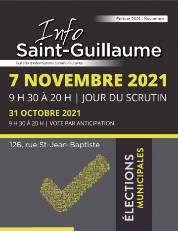 Info Saint-Guillaume édition élection!